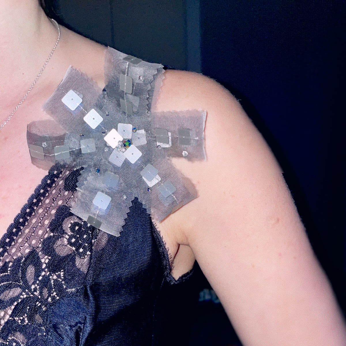 Disco Bloom Upcycled Brooch