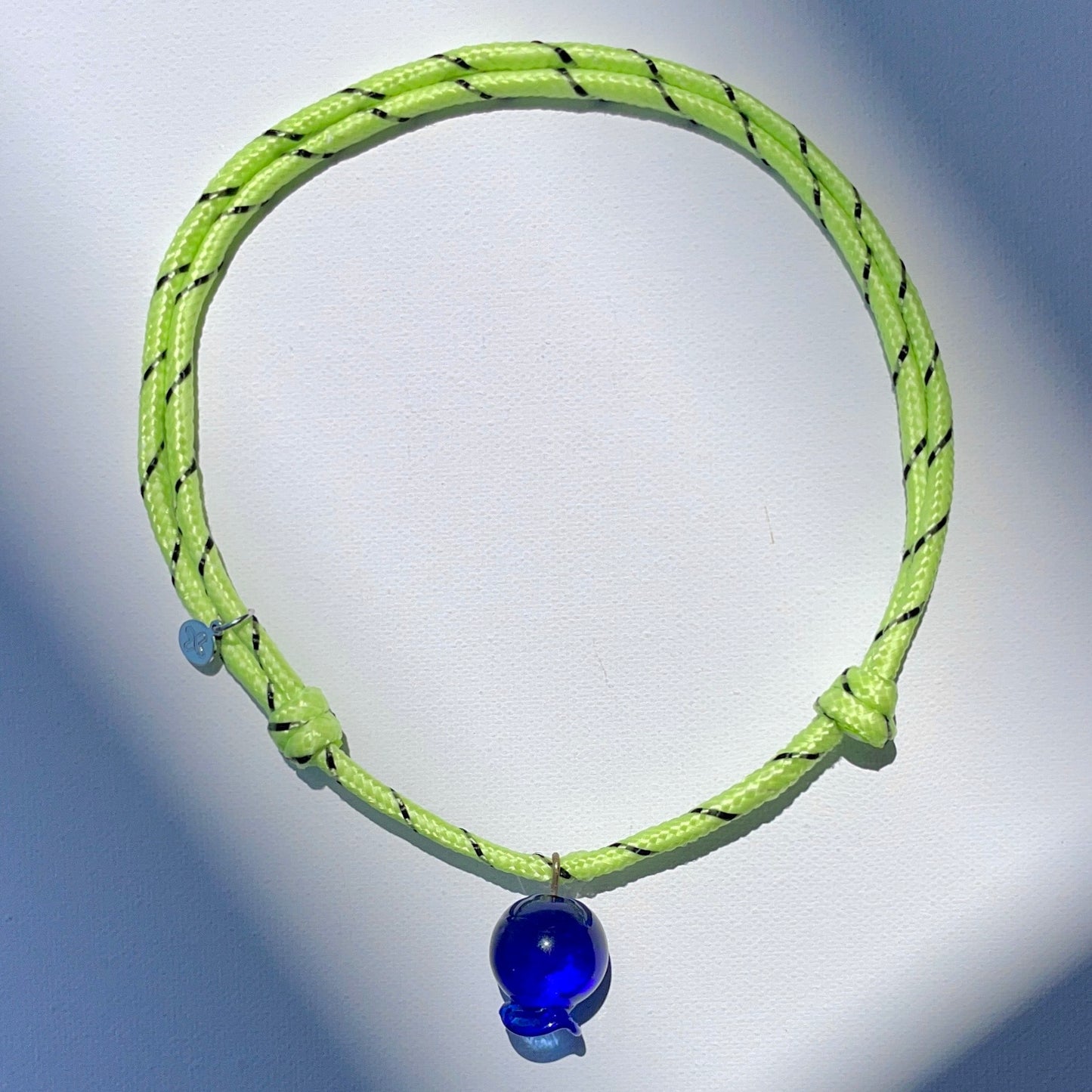 Vintage Blue Balloon Cord Necklace