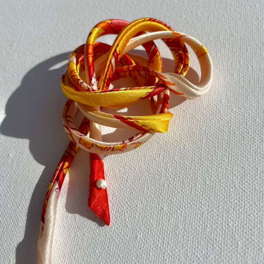 UNTIED Tie Floral Orange