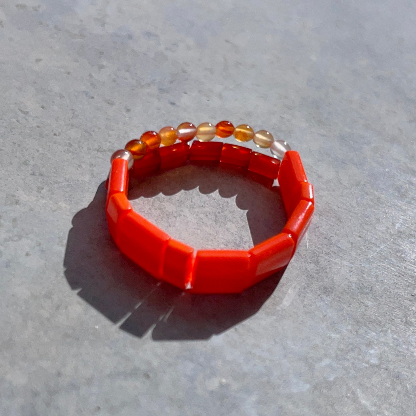 Take Two Cornelian And Jade Ring