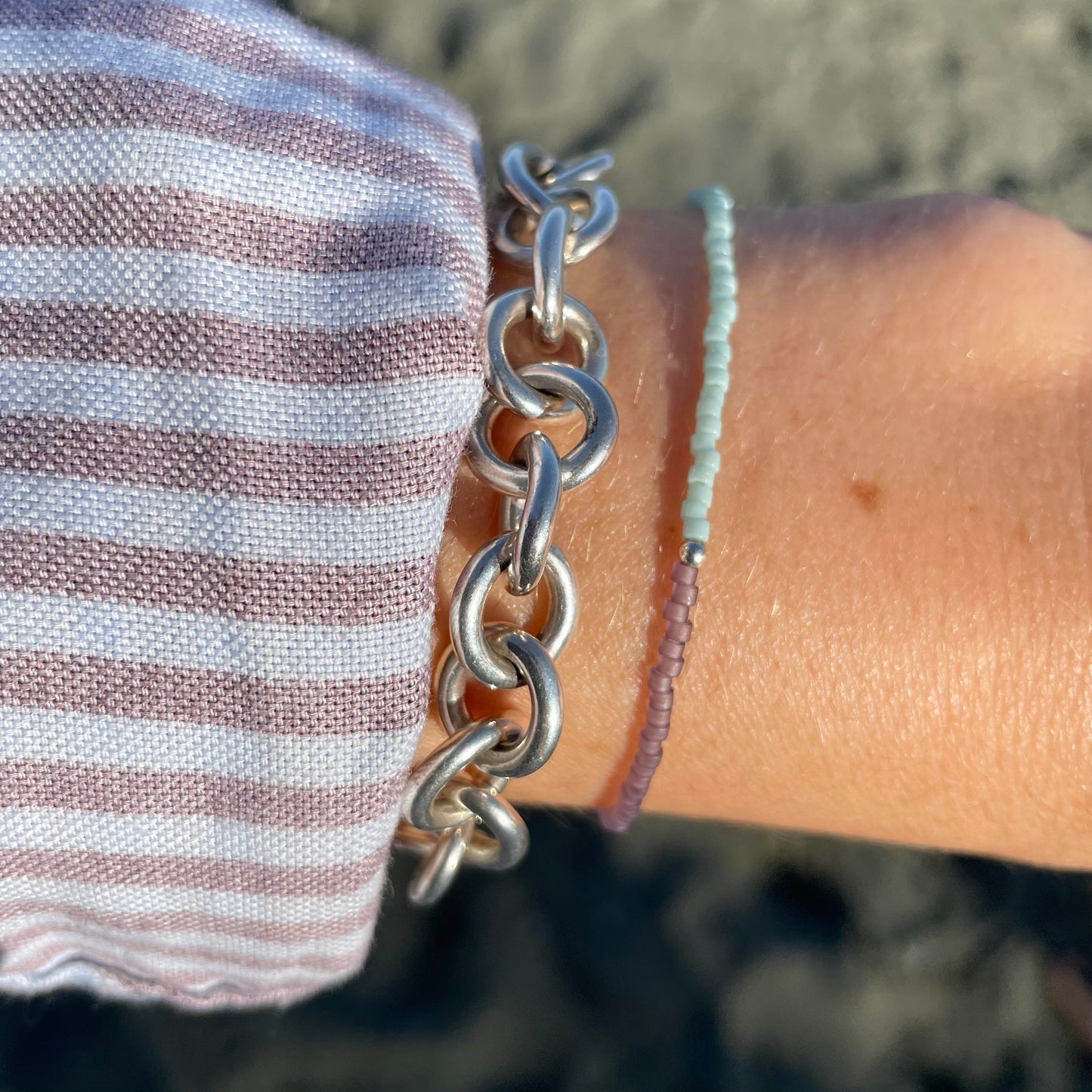 B-Color Seafoam/Amethyst Bracelet