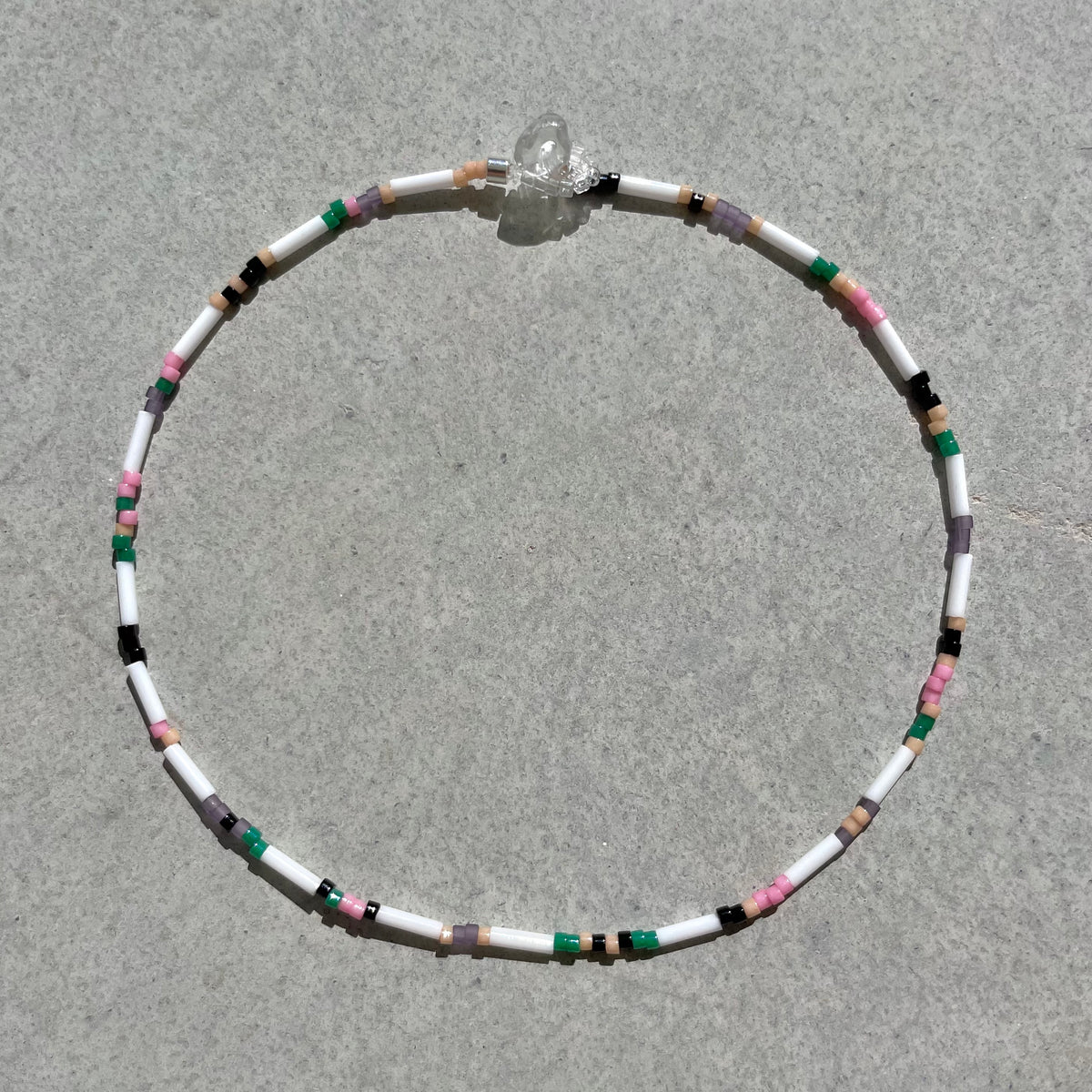 Green Pink Sock Anklet