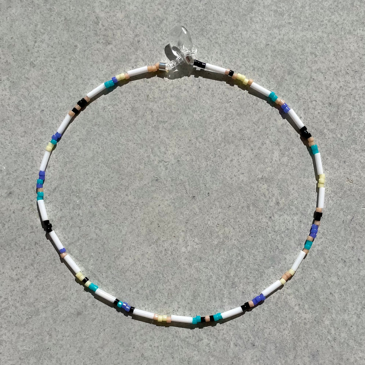 Purple Turquoise Sock Anklet