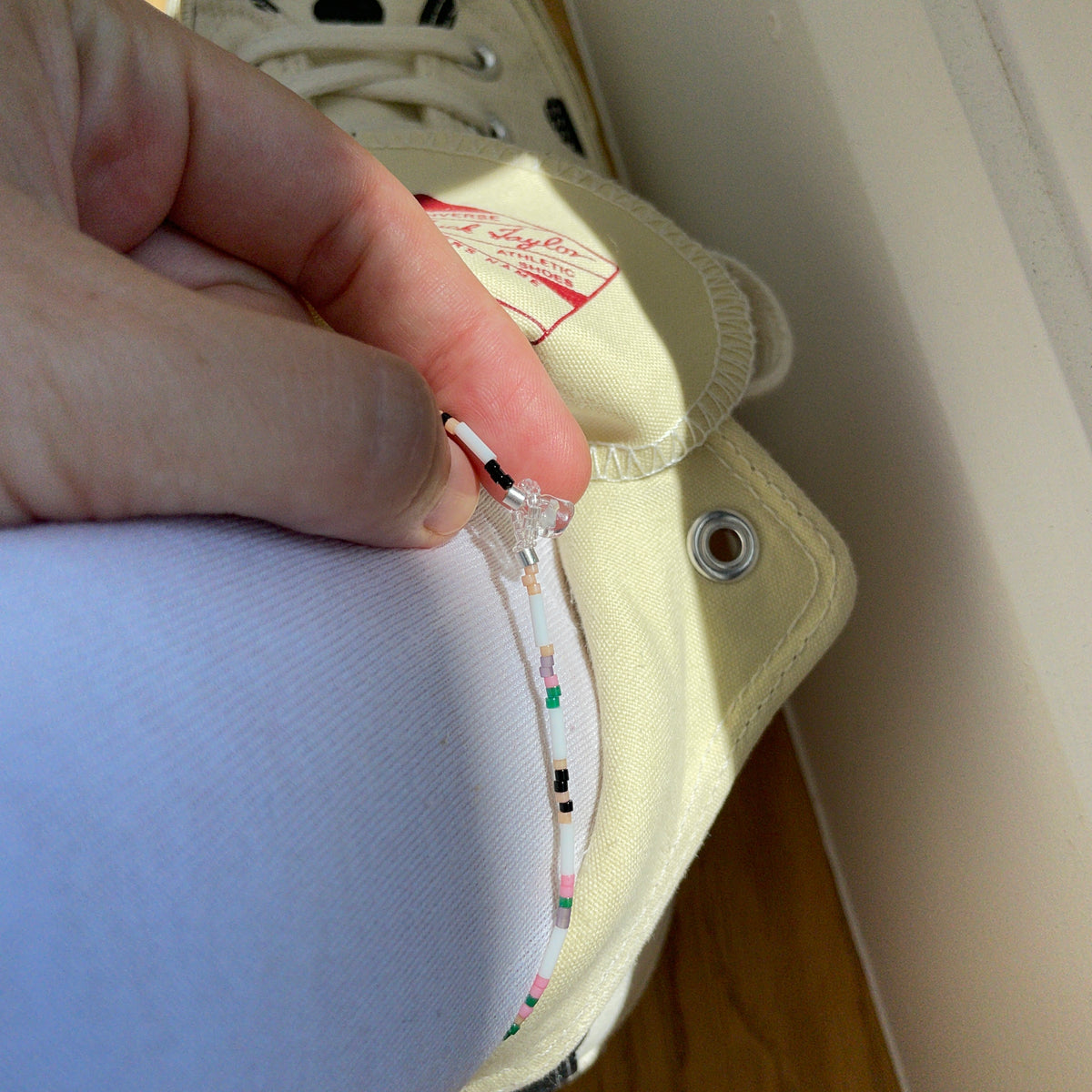 Green Pink Sock Anklet
