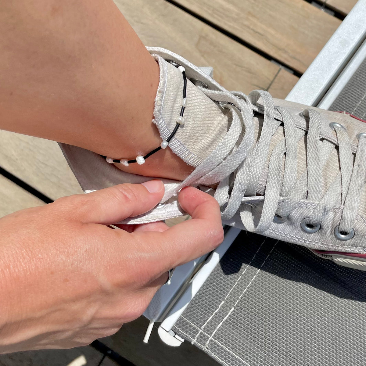 Skip Pearl Anklet