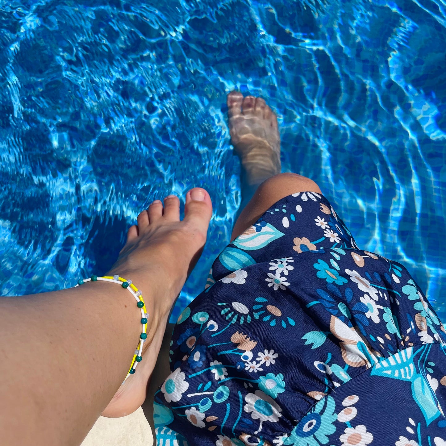 Skip Hop Chrysocolla Anklet