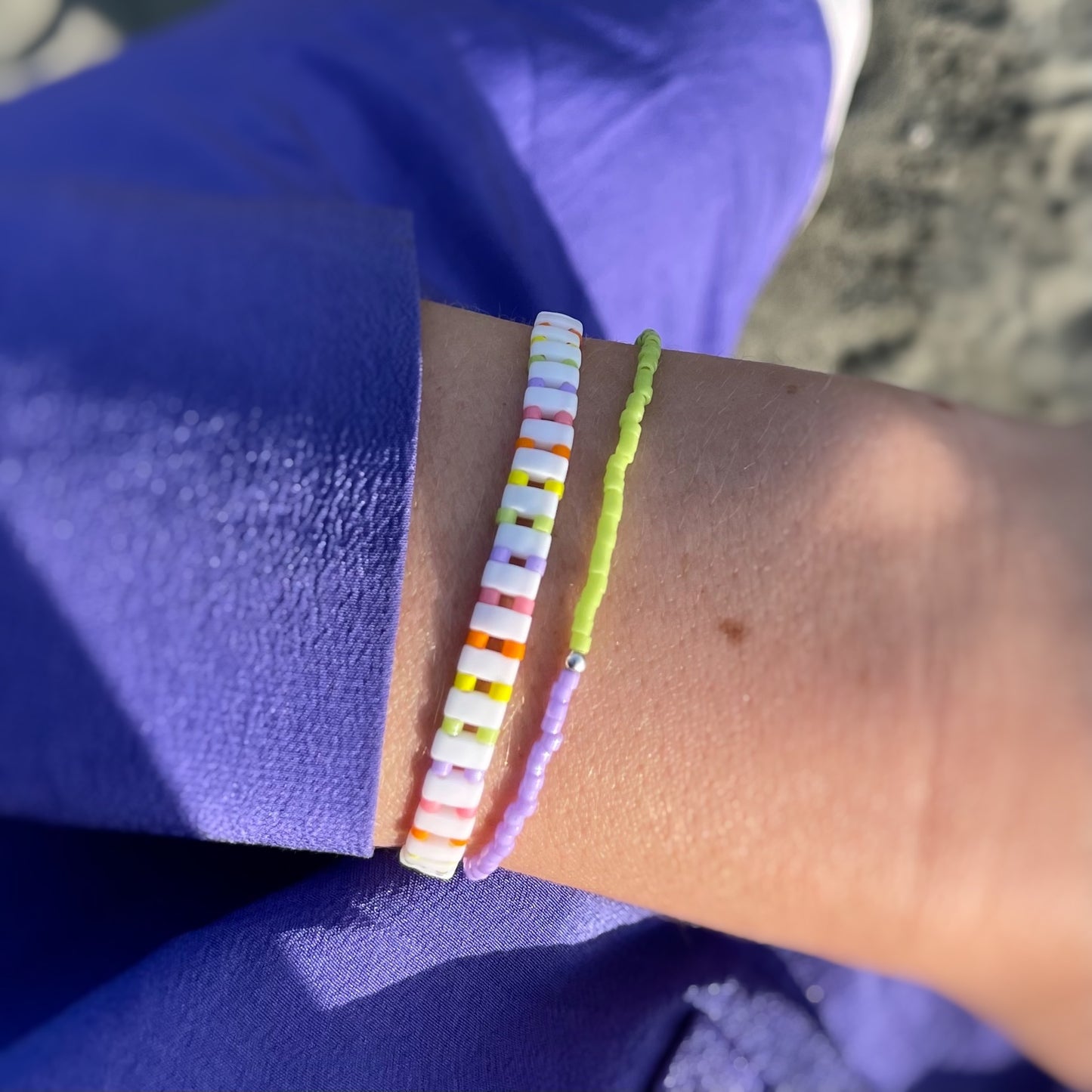 B-Color Violet/Lime Bracelet