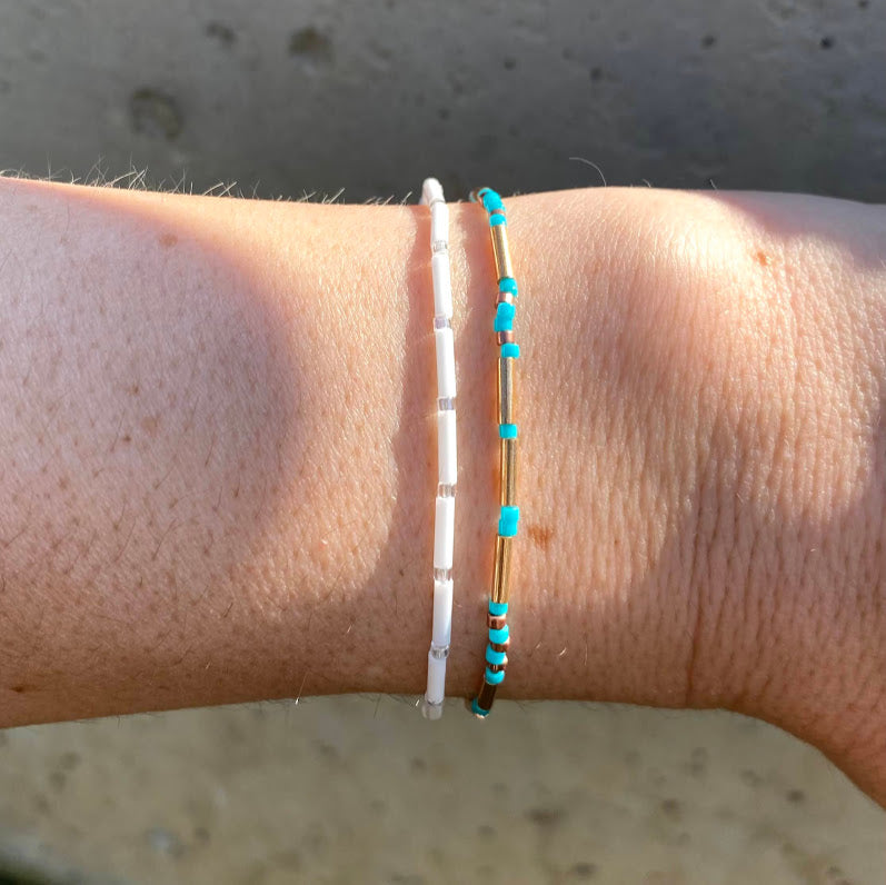 Luce Strand Bracelet in White