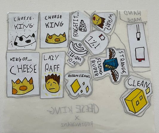 CHEESE KING original stickers (hand-drawn) (extended version)